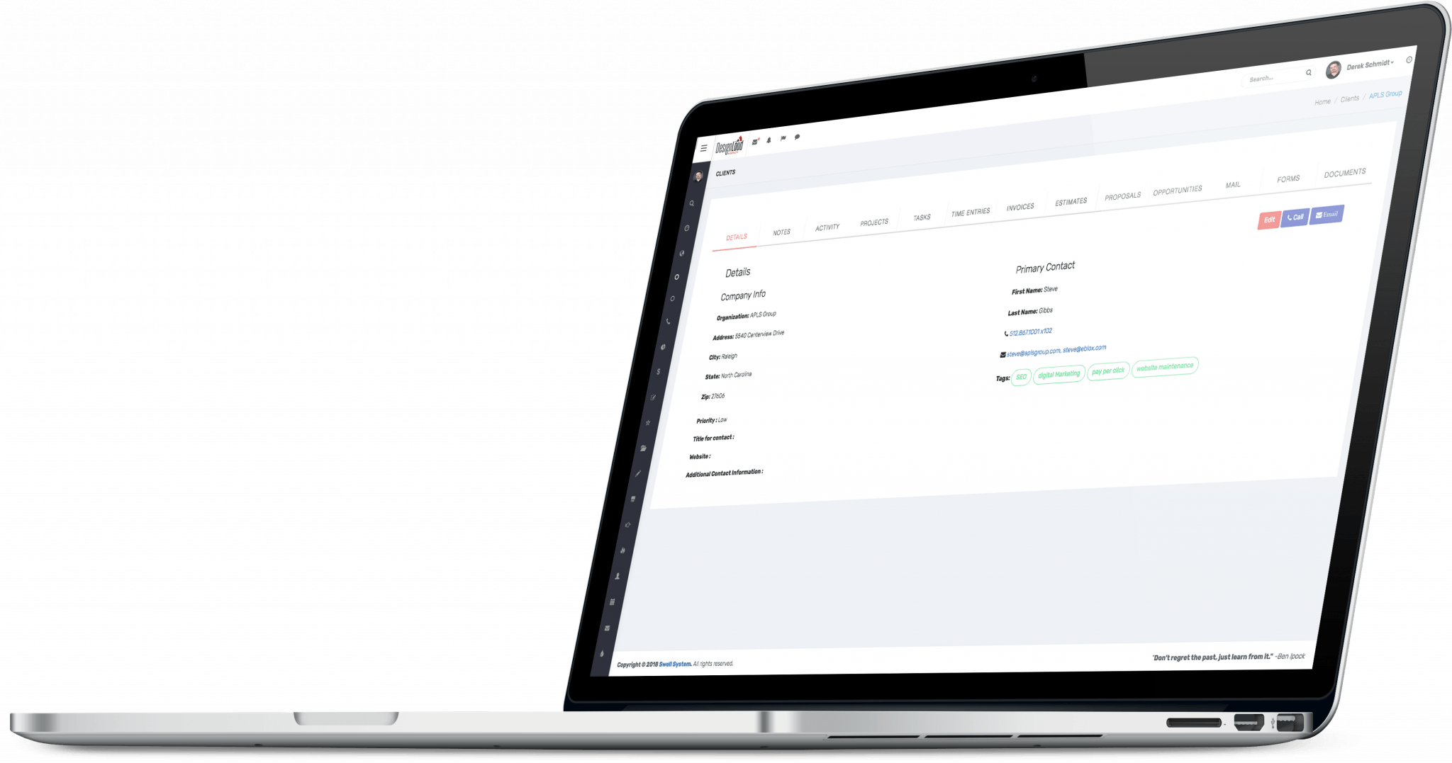 laptop-sideways SWELLEnterprise CRM